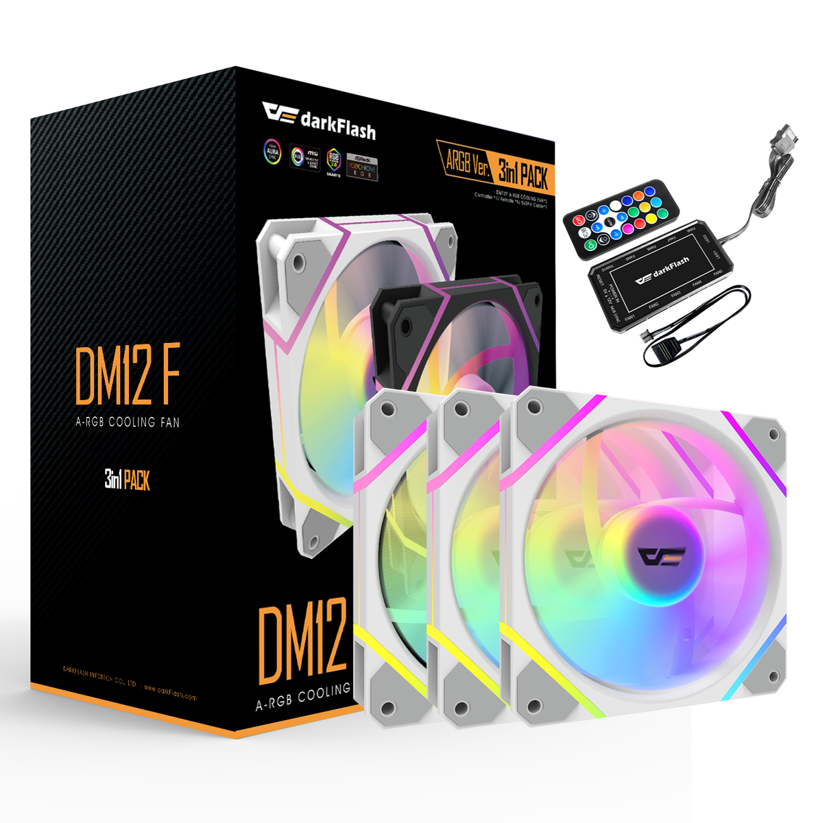 Darkflash DM12F Case Fans White